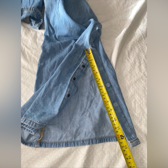 Anthropologie Pilcro High Rise Super Wide Button Leg Jean Lightweight Boho Sz 25 - Picture 13 of 13